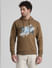 Brown Logo Print Hooded Sweatshirt_408868+2