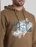 Brown Logo Print Hooded Sweatshirt_408868+5