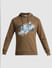 Brown Logo Print Hooded Sweatshirt_408868+7