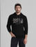 Black Logo Print Hooded Sweatshirt_408869+1