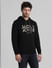 Black Logo Print Hooded Sweatshirt_408869+2