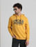 Yellow Logo Print Hooded Sweatshirt_408870+1