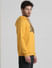 Yellow Logo Print Hooded Sweatshirt_408870+3