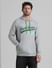 Grey Logo Print Hooded Sweatshirt_408871+2
