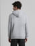 Grey Logo Print Hooded Sweatshirt_408871+4