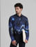 Blue Printed Full Sleeves Shirt_408877+1