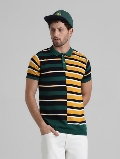 Multi-Colour Knitted Polo