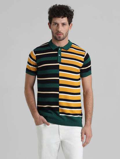 Multi-Colour Knitted Polo
