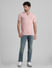 Pink Jacquard Knitted Polo_408887+6