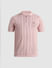 Pink Jacquard Knitted Polo_408887+7