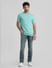 Green Knitted Crew Neck T-shirt_408888+6