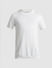 White Textured Knitted T-shirt_408890+7