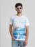 White Placement Print Crew Neck T-shirt_408897+1