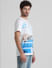 White Placement Print Crew Neck T-shirt_408897+3