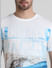White Placement Print Crew Neck T-shirt_408897+5
