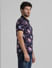 Purple Floral Polo T-shirt_408899+3