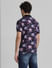 Purple Floral Polo T-shirt_408899+4