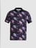 Purple Floral Polo T-shirt_408899+7