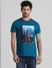 Blue Graphic Print T-shirt_408904+2