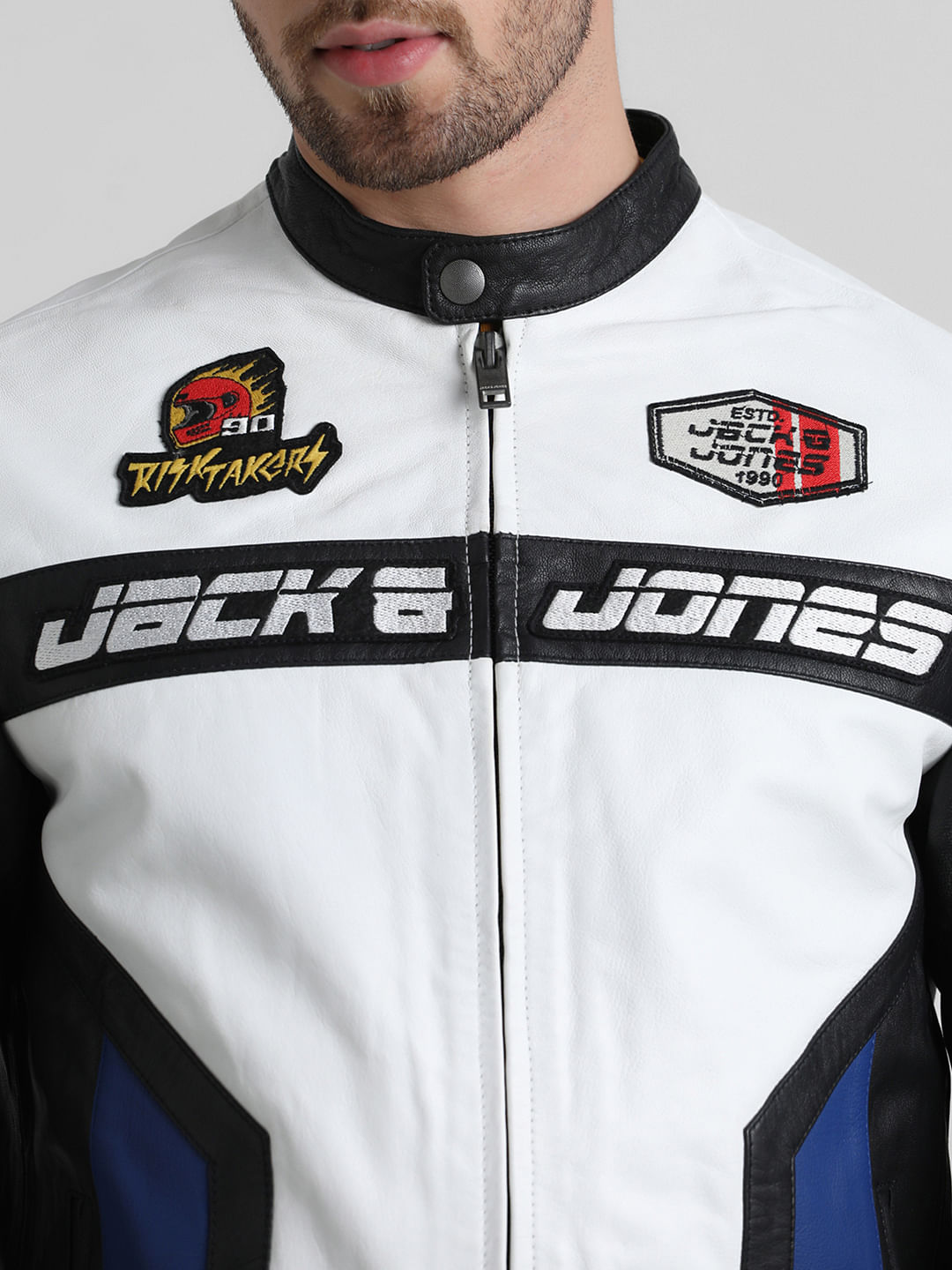 Jack and jones white on sale jacket