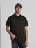 Green Cut & Sew Short Sleeves Shirt_408913+1