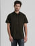 Green Cut & Sew Short Sleeves Shirt_408913+2