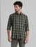 Green Check Full Sleeves Shirt_408915+2