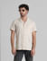 Beige Short Sleeves Shirt_408918+1