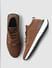 Brown Textured Mesh Sneakers_404560+2