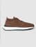 Brown Textured Mesh Sneakers_404560+3