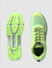 Neon Green Logo Print Mesh Sneakers