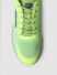Neon Green Logo Print Mesh Sneakers_404564+8