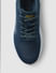Dark Blue Logo Print Sneakers_404574+7
