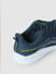 Dark Blue Logo Print Sneakers_404574+8
