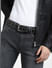 Black Studded Leather Belt_404609+1