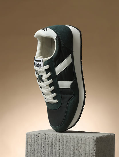 Dark Green Mesh Sneakers
