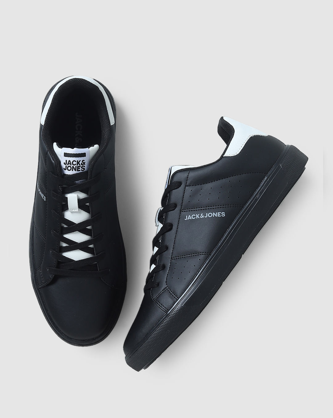Buy Black PU Skater Sneakers for Men