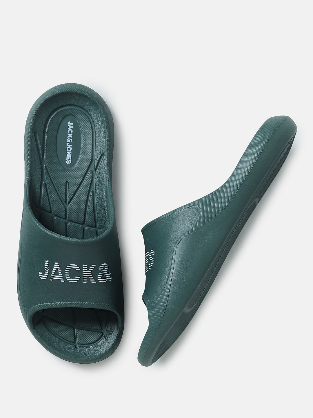 Buy Dark Green Sliders for Men