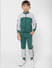 BOYS Green Colourblocked Zip Up Sweatshirt_388682+2