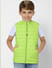 BOYS Lime Green Sleeveless Puffer Winter Jacket_388602+1