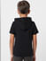 Boys Black Graphic Print Hooded T-shirt_383379+4