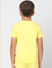Boys Yellow Graphic Print Crew Neck T-shirt_383390+4
