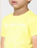 Boys Yellow Graphic Print Crew Neck T-shirt_383390+5