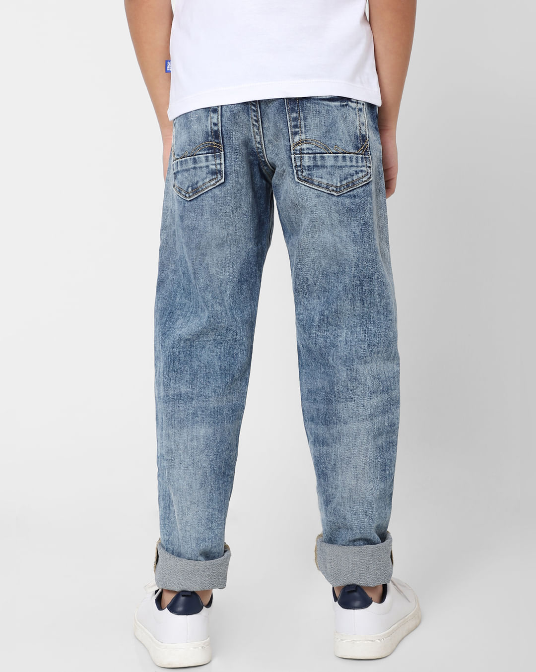 Tie-dye Straight Denim Jeans For Mens Boys Stretch Skinny Zipper