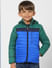 Boys Blue Colourblocked Puffer Jacket_390652+1
