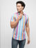 PRODUKT by JACK&JONES Blue Striped Short Sleeves Shirt_411345+2