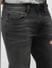 PRODUKT by JACK&JONES Black Mid Rise Striped Slim Jeans_411397+6