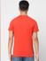 Red Colourblocked Crew Neck T-shirt_398803+4