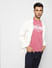 Pink Logo Print Crew Neck T-shirt_398786+1
