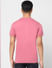 Pink Logo Print Crew Neck T-shirt_398786+4